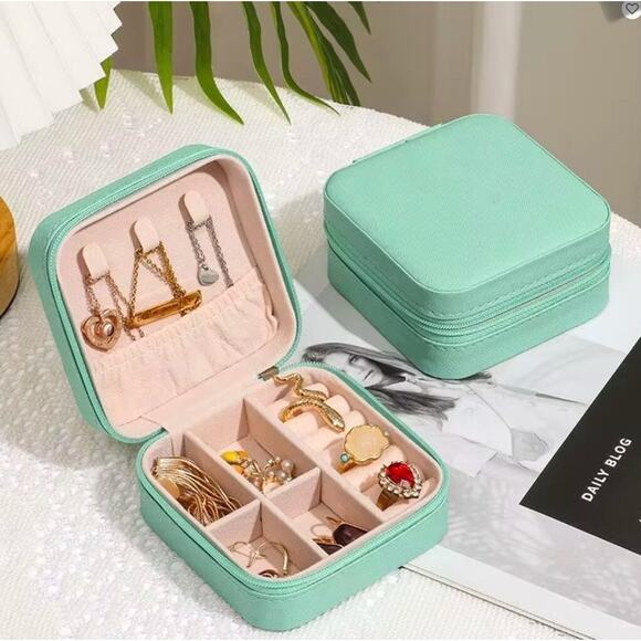 Women's Small Travel Jewelry Box - Peach - Picture 5 of 8